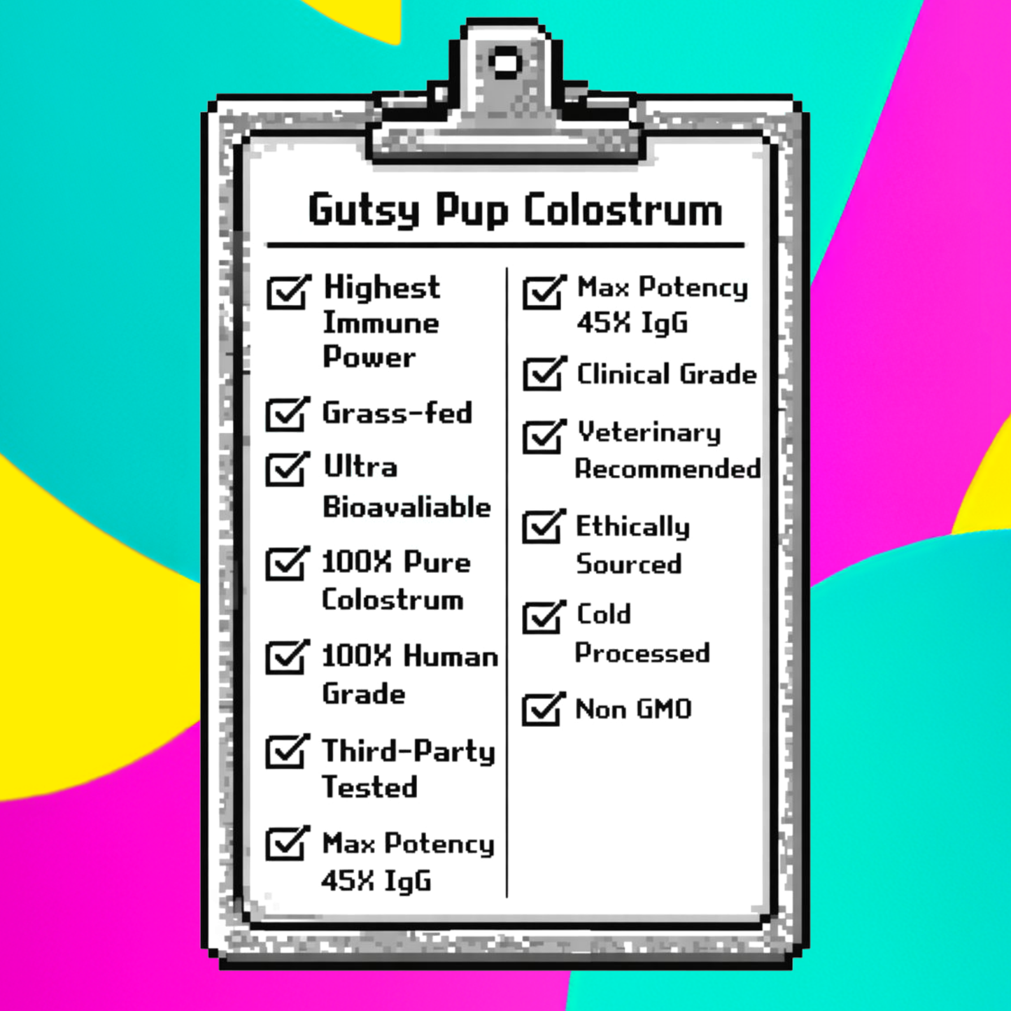 Gutsy Pup | Clinical-Grade Colostrum for Dogs (45% IgG Max Potency)